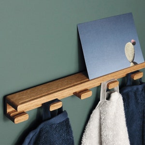 Towel rack, oak wood, tea towel rack, bathroom, kitchen, wood, LEVANCEdesign