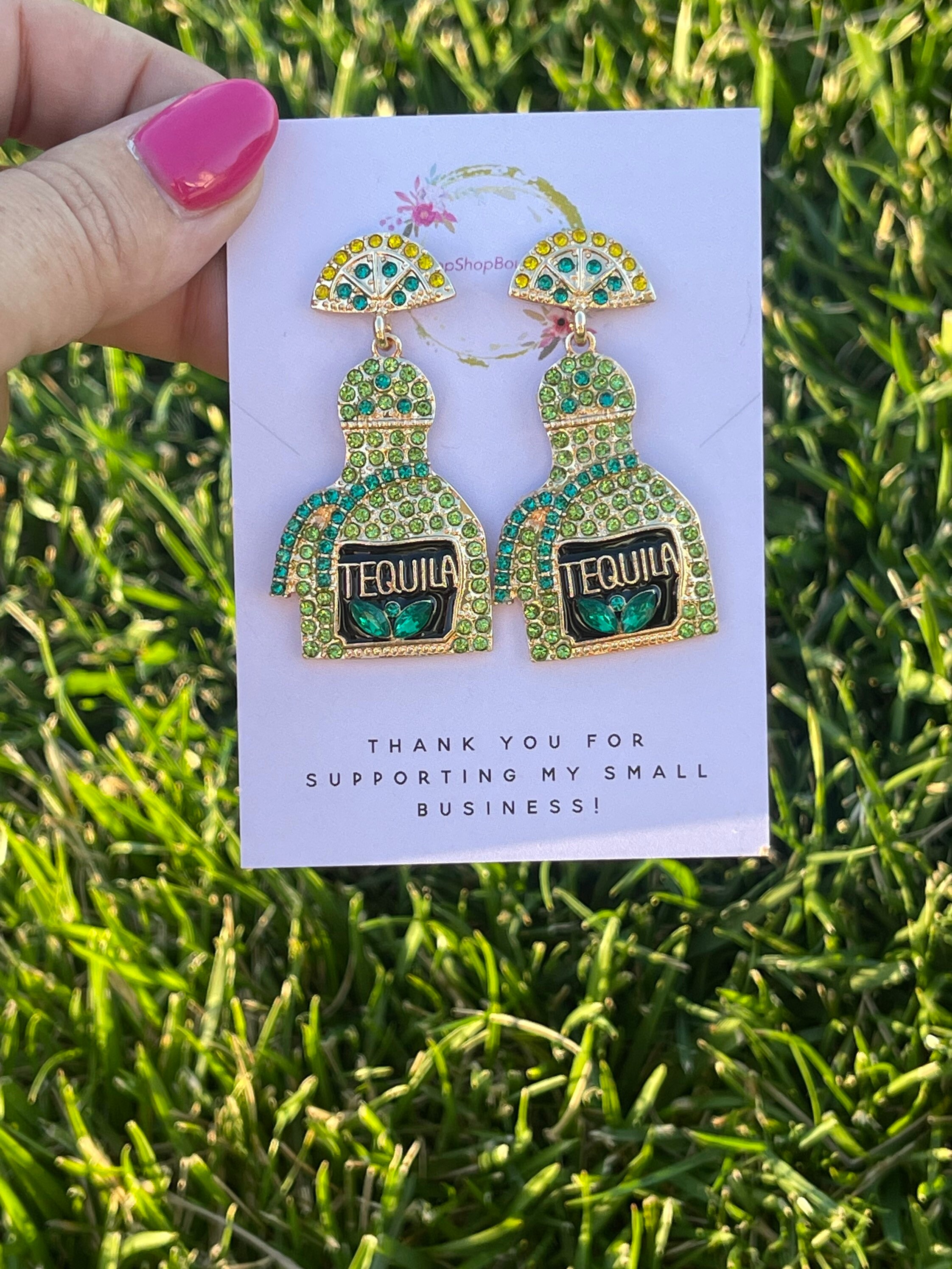 Tequila Gifts Tequila Bottle Drop Earrings Bachelorette Etsy