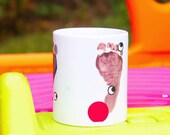 Children's Hand/Foot Print Drawing on a Mug