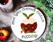 Cheeky Pudding Festive/Christmas Coaster