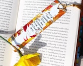 Autumn Leaves Bookmark: Emily Bronte Quote, Fall Colors