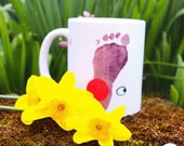 Children's Hand/Foot Print Drawing on a Mug