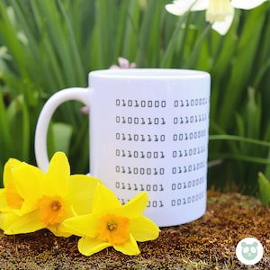 Binary Code Mug - Have your custom message translated to binary code on a mug | Unique Coding Gift! | Father's Day | Grandad