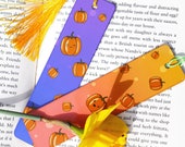 Autumn Pumpkin Bookmark: Glossy Aluminum, Halloween Theme