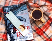 Snowy Winter Hedgehog Bookmark with Book Quote