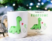 Personalized Dinosaur Mug & Coaster Set - "You're Roarsome"