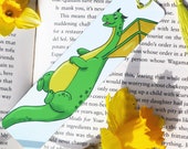 Fantasy Dragon Bookmark with Neil Gaiman Quote | Hand-drawn