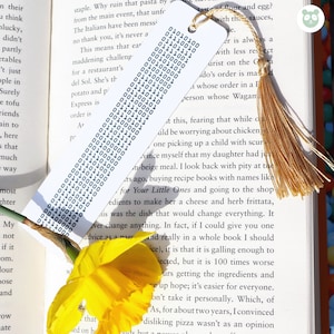 Binary Code Metal Bookmark - Have your custom message translated to binary code on a bookmark | Made from aluminium | Father's Day