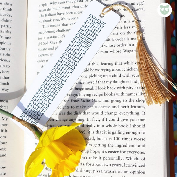 Binary Code Metal Bookmark - Have your custom message translated to binary code on a bookmark | Made from aluminium | Father's Day