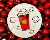 Winter Drink Festive Coaster - Perfect for Hot Chocolate