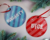 Naughty or Nice Christmas Tree Decoration