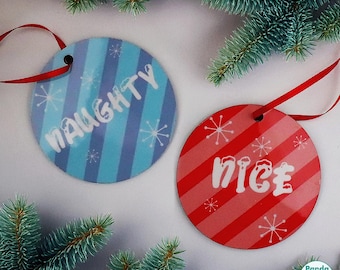 Naughty or Nice Christmas Tree Decoration