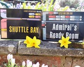 LCARS Personalized Door Sign | A5 Aluminum Print | Sci-Fi Gift | Wall & Door Decor | Customizable Nameplate |