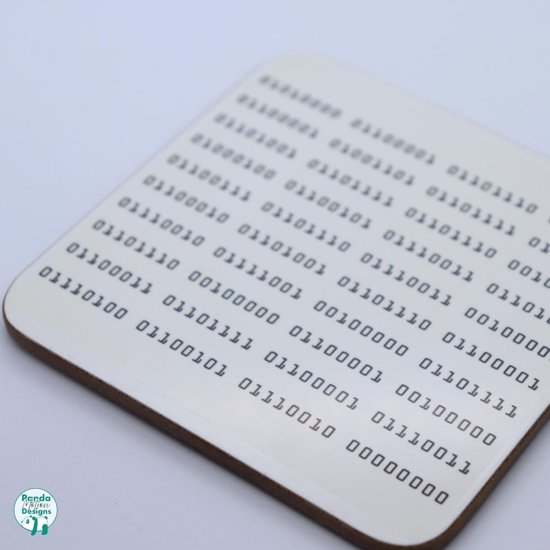 Binary Code Coaster - Custom message translated to binary code on a coaster | image 2