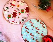Festive Pattern Coasters | Candy Cane | Gingerbread men | Santa | Holly | Snowman | Stocking Stuffer