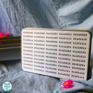 Custom Binary Code Storage Tin: Personalized Geek Gift