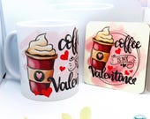 Coffee is my Valentine Mug & Coaster Gift Set | Teacher Appreciation Gift