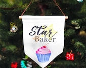 Star Baker Sign Linen Flag | Easter Gift