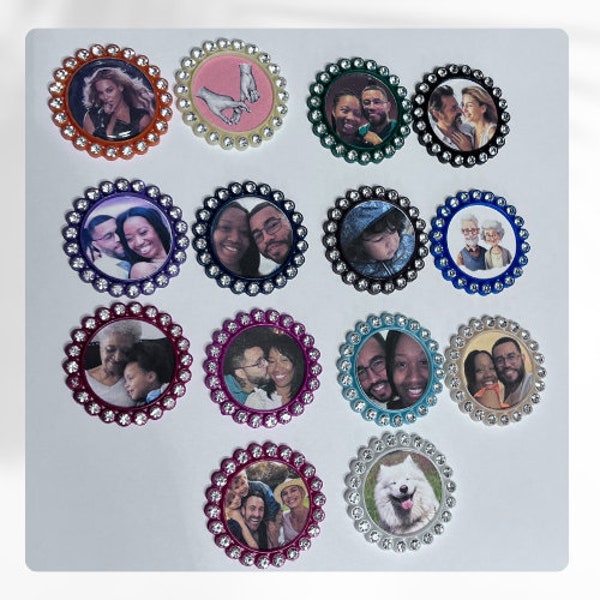 Custom Photo Croc Charms with Bling - Personalized Jibbitz for Your Style - Unique Shoe Accessories - Perfect Gift for Croc Lovers!