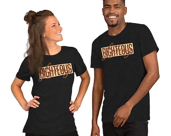 Righteous Living Tee - Reverse Neutrals - Christian Inspirational Shirt - Embrace a Life Aligned with Faith and Virtue!