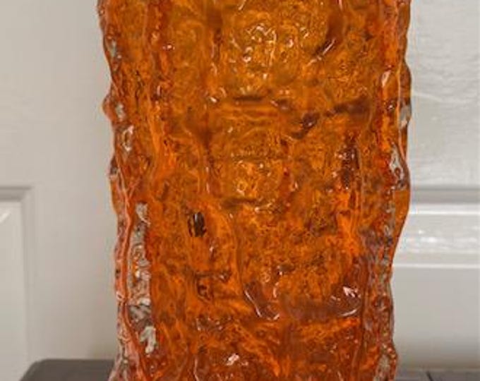 Whitefriars  tangerine bark vase.