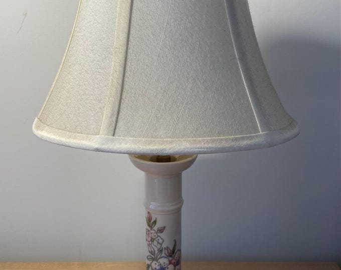 Vintage Moorcroft candlestick table lamp