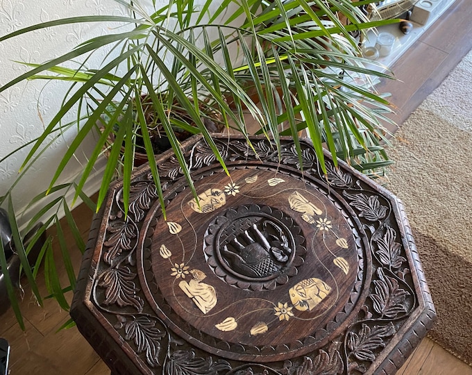 Vintage Anglo-Indian Elephant Table