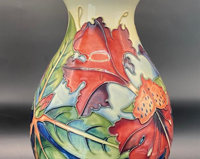 A beautiful table lamp designed by Philip Gibson for Moorcroft