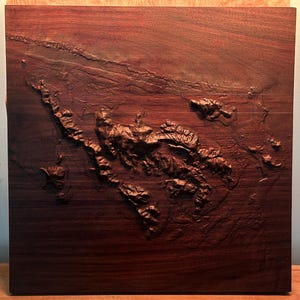 Custom 3D Wooden Topographical Maps/Wall Art/CNC Modeling/Wall Art