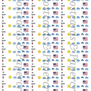 Pegatinas de identificación postcruzamiento Estados Unidos 39 piezas PDF imprimible PNG