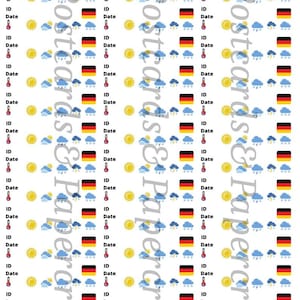 Postcrossing ID stickers Germany 39 pieces, Printable PDF-PNG