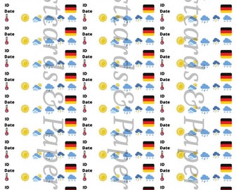 Postcrossing ID stickers Germany 39 pieces, Printable PDF-PNG