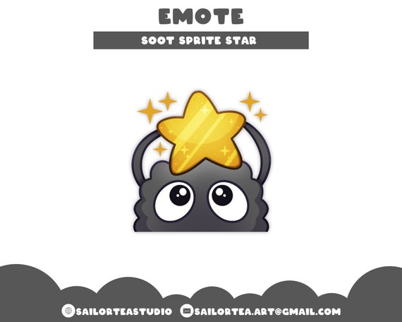 Star Soot Sprite Emote | Twitch Youtube Discord P2U Premade Emotes Studio Ghibli Anime Hype Love Emoji