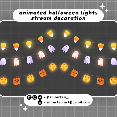 Cute Animated Pumpkin Lights Halloween Stream Decoration - Etsy