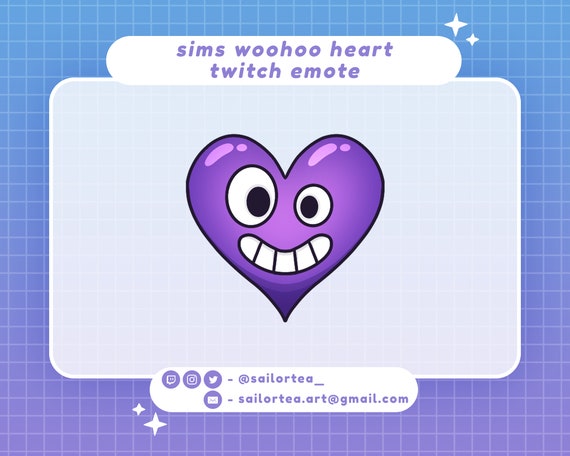 Woohoo Heart Emote P2U Stream Youtube Discord Set Cute - Etsy