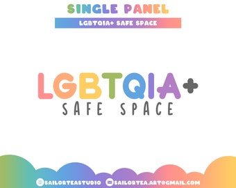 Gratis LGBTQIA+ Safe Space-paneel | P2U Overlay Pride Love Queer Cute Ondersteuning Twitch YouTube Discord Streamer