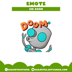 Invader Zim Gir Doom Emote / P2U Twitch Discord Youtube Emotes Pack Cartoon Gir Alien Scream Gritar Abrazo Amor Cerdo Eh Pregunta confusa