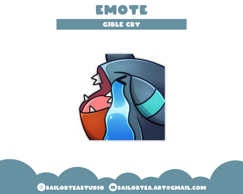 Gible Cry Twitch Emote | P2U Overlay, Screen, Stream, Facecam, Border ...