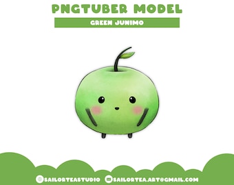 Junimo PNGTuber Model | Premade P2U Twitch Youtube Discord Vtuber Vtubing Overlay Cute Voice Reactive Veadotube Mini Stardew Valley Green