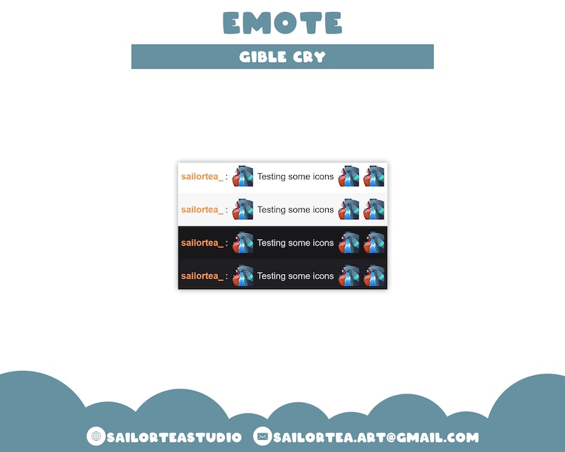 Gible Cry Twitch Emote | P2U Overlay, Screen, Stream, Facecam, Border ...