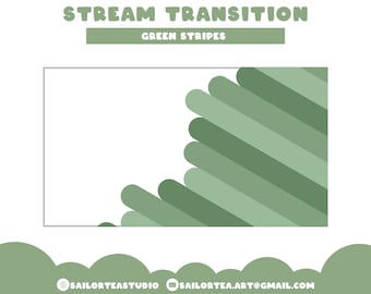 Transición de Green Stinger / Prefabricado, Superposición, Conjunto, Pantalla, Lindo, Bonito, Salvia, Rayas, Corriente, Activos, Emociones, Insignias