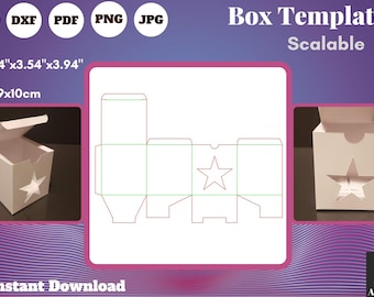 Candle Box Template: Gift Box SVG DXF PDF (Digital Download)