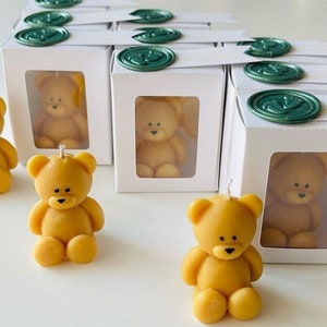 Caixa de lembrancinhas branca com janela – Serve para velas de urso – Embalagem para presente de chá de bebê ou batizado