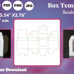 Gift Box Template with window SVG, DXF, PDF, Jpg, Png