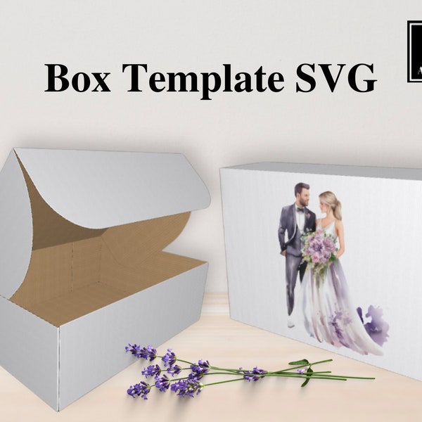 Gift Box Template SVG - Elegant DIY Present Packaging, Instant Download Now, Favor Box
