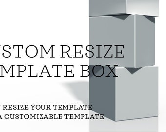 Personalized Resize Template Box, Customizable DIY Crafting Supplies