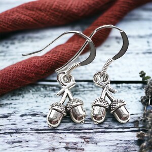 Acorn earrings. Genuine 925 sterling silver. Unique gifts. Dispatched same day when ordered by 1 PM. FREE first class postage.