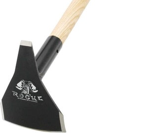 Azada y pico con hoja triangular de acero de 14 cm (5,5 pulgadas) - Azada para cortafuegos y herramienta para la construcción de senderos (mango de fresno y fibra de vidrio) Fabricado en EE. UU.