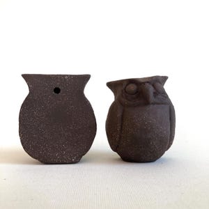 Handmade Stoneware Owl Wall Decor: Minimalist Ceramic Figurine