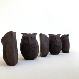 Handmade Stoneware Clay Owl Wall Decor: Rustic Woodland Charm